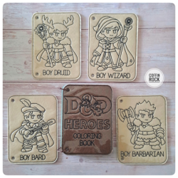 Boys DnD heroes - Livre de coloriage effaçable