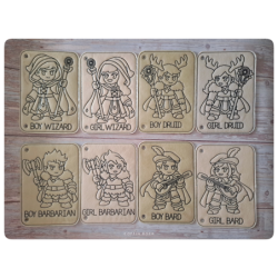 DND heroes - page à l'unité de coloriage effaçable