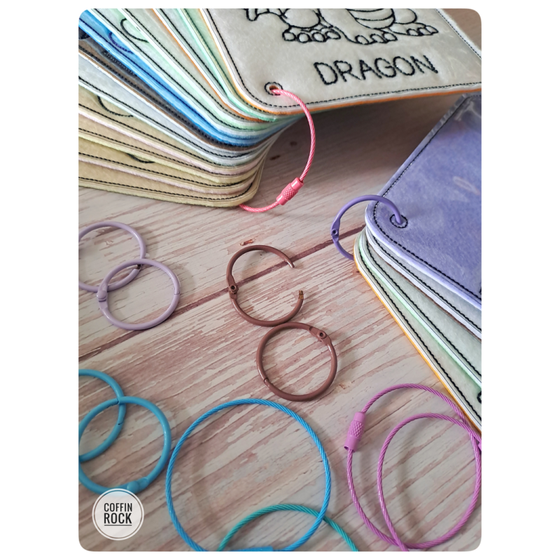 anneaux d'accroche pour pages de carnets