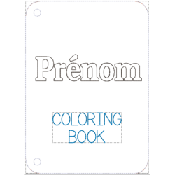 Couverture ou prénom - page à l'unité de coloriage effaçable