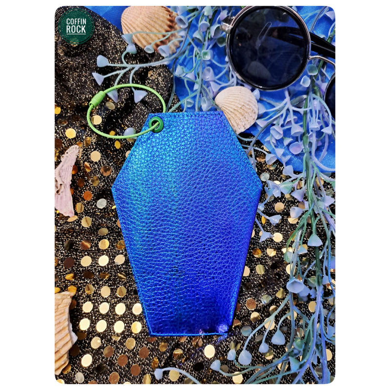 cercueil bleu vert porte-monnaie de poche