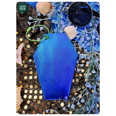 cercueil bleu vert porte-monnaie de poche