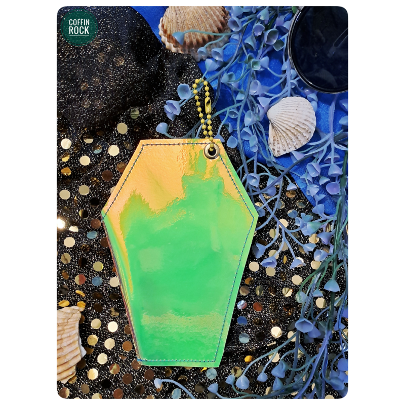 cercueil jaune-bleu porte-monnaie de poche