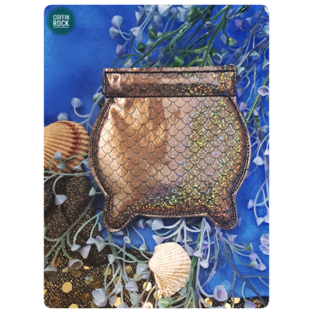 chaudron écailles marron porte-monnaie de poche