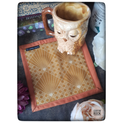art déco : grand tapis cosy pour tasse ou théière