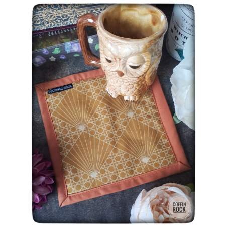 art déco : grand tapis cosy pour tasse ou théière
