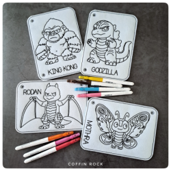 Kaiju - page à l'unité de coloriage effaçable