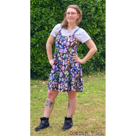 M - Robe witchy cristaux et gemmes magiques