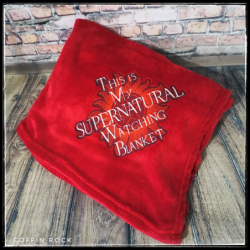 plaid brodé Supernatural rouge