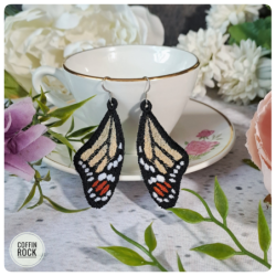 Boucles d'oreilles Monarque papillon
