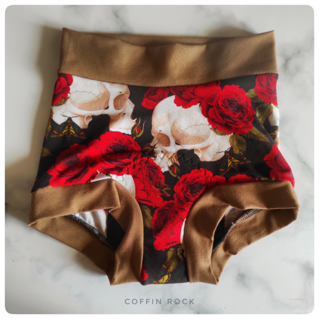 XXS - BIO - skull'n'roses - culotte menstruelle