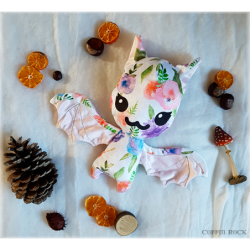 Flower Batty - peluche toute douce