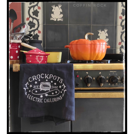 Torchon noir sorcière moderne