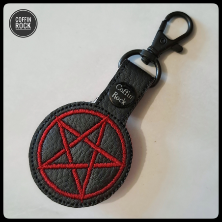 red pentagram - porte-clés
