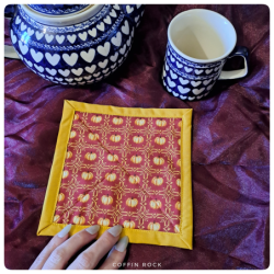 citrouilles : tapis cosy pour tasse ou théière