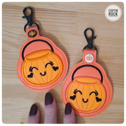 porte-clés citrouille kawaii