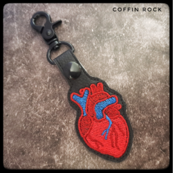 coeur anatomique - porte-clés