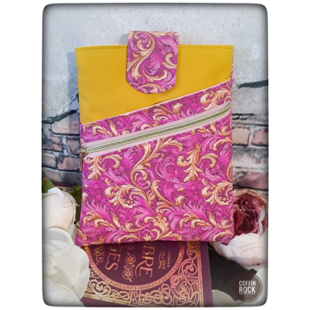 arabesques roses et dorées - PETITE pochette ACADEMIA