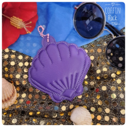 coquillage violet - bijou de sac