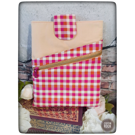 tartan rose - MOYENNE pochette academia