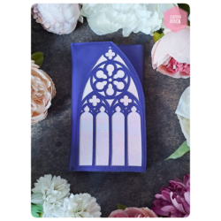 portefeuille cathédrale violet irisé