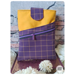 tartan violet - MOYENNE pochette academia