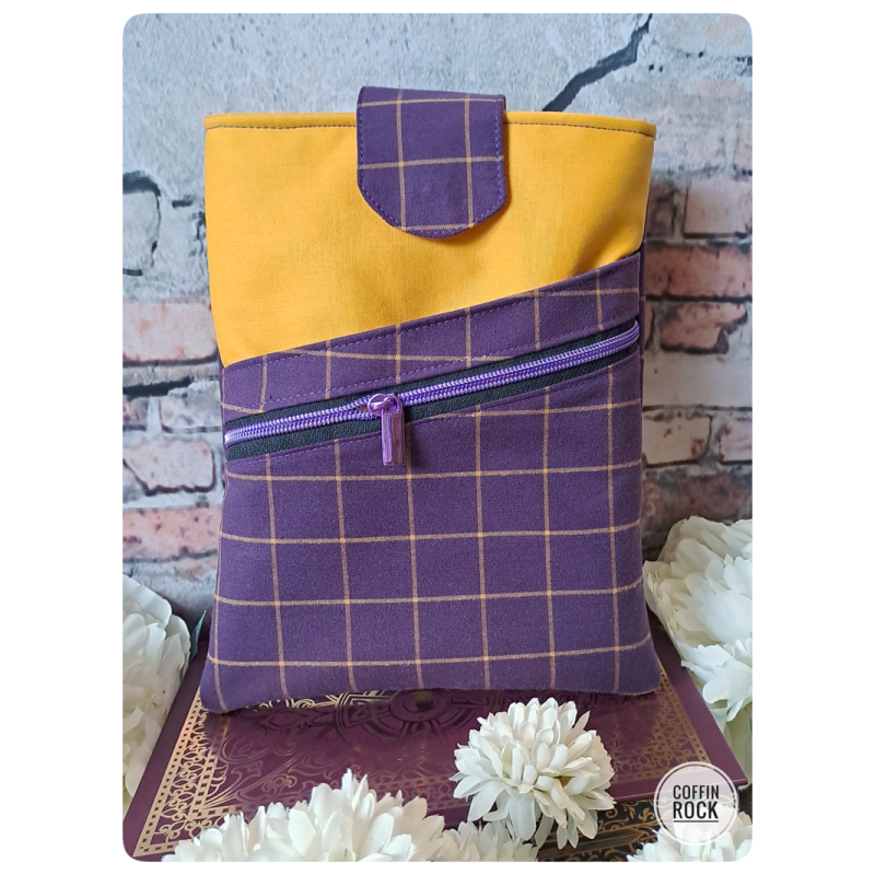 tartan violet - MOYENNE pochette academia