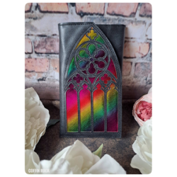 portefeuille cathédrale vitrail très coloré - multicolore