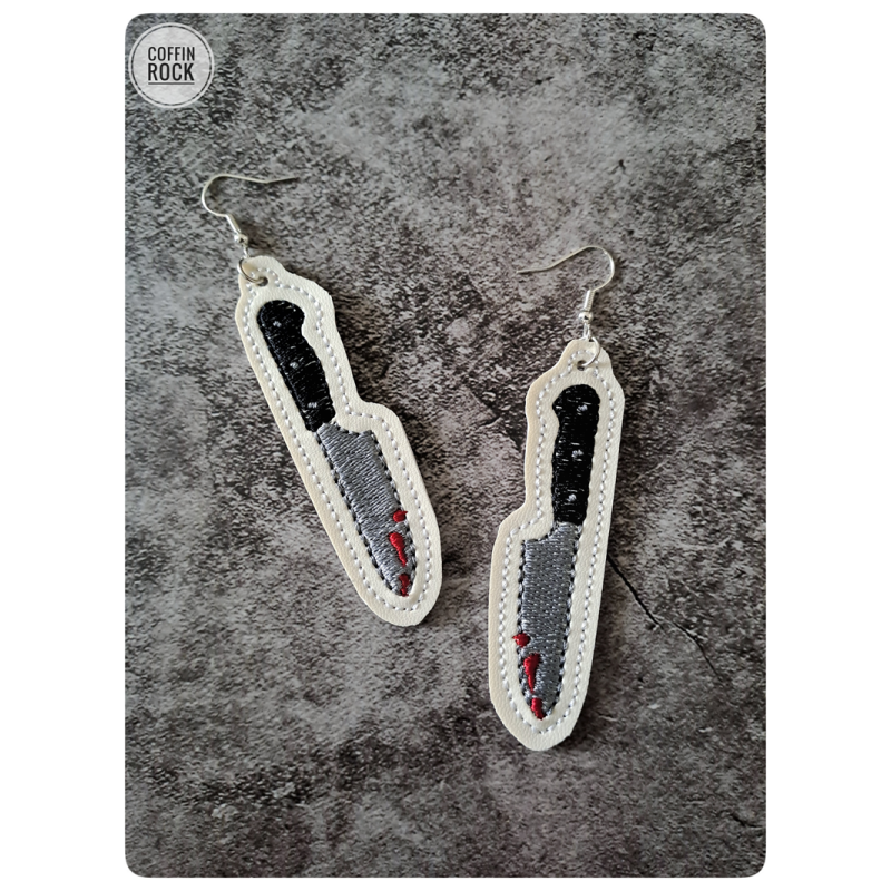 Slasher - boucle d'oreille couteau sanglant