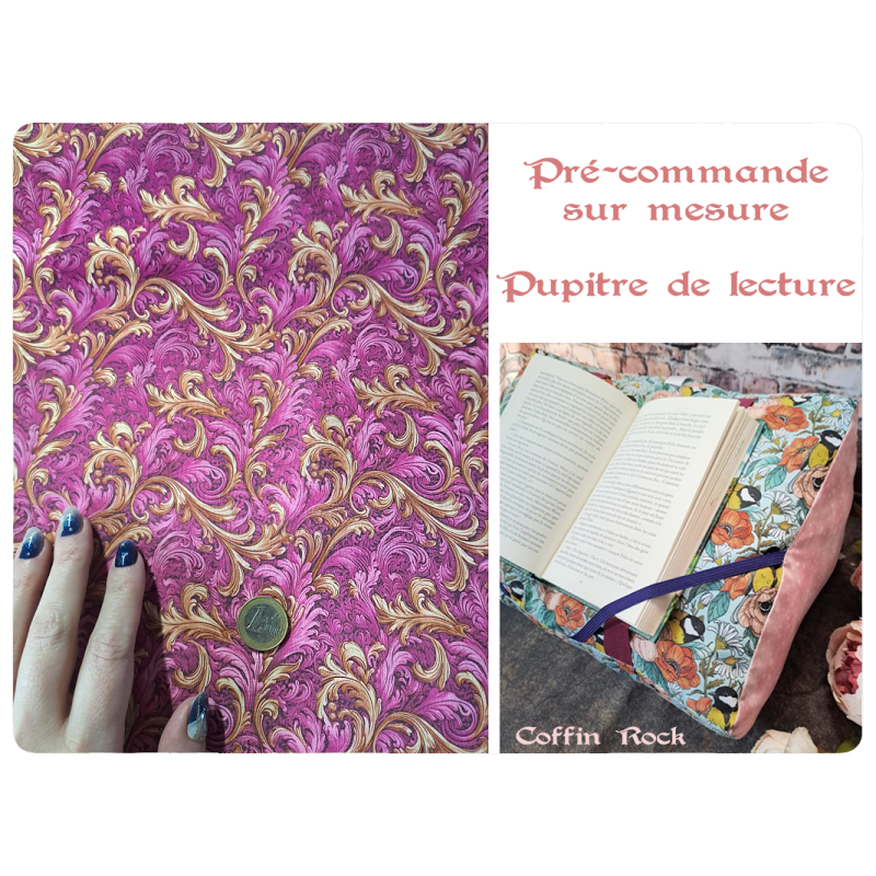 pré-commande arabesques roses - pupitre de lecture