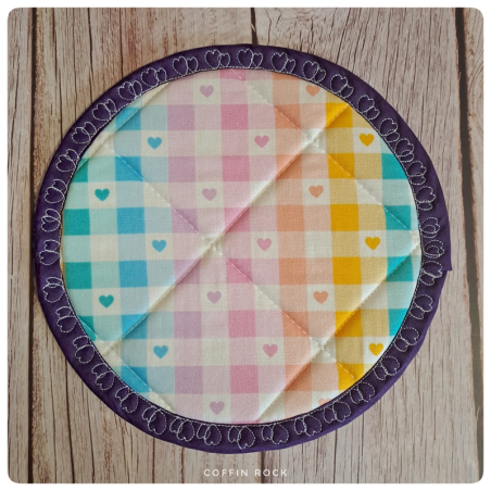 coeurs pastel - sous tasse moelleux