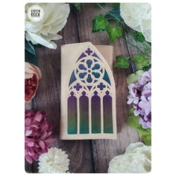 portefeuille cathédrale beige vitrail coloré - multicolore